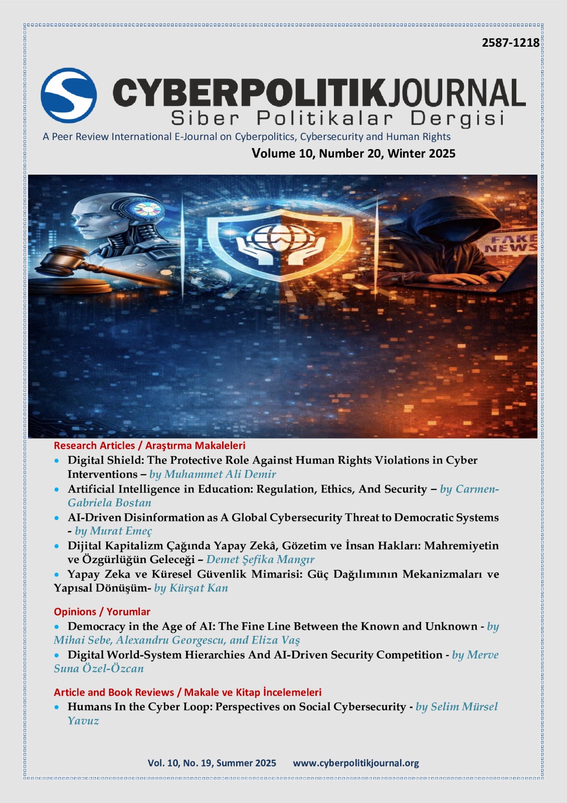 					View Vol. 10 No. 20 (2025): Winter
				